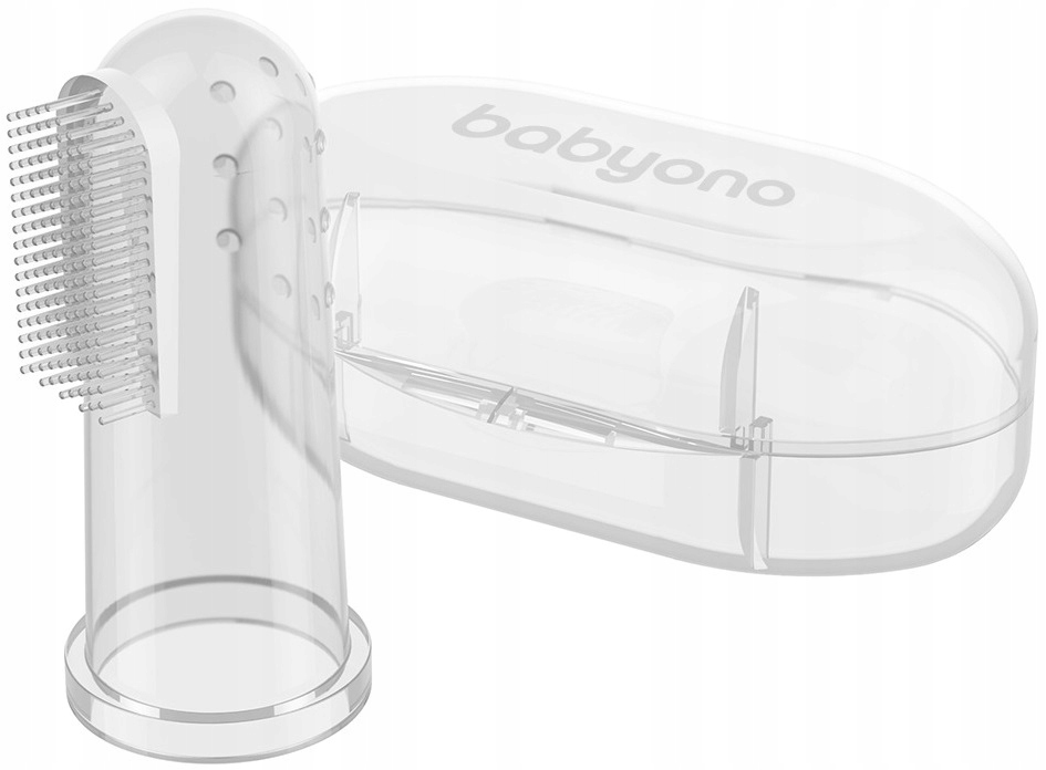 BABYONO PIERWSZA SZCZOTECZKA ZĘBÓW DZIĄSEŁ + ETUI