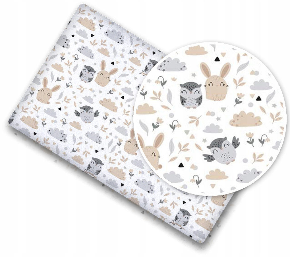 Prześcieradło materiałowe do kołyski 90x40 cm z gumką Babymam