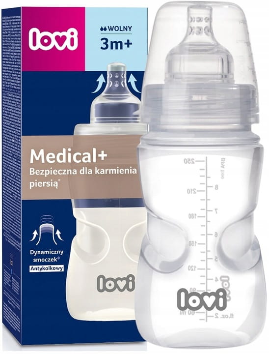LOVI MEDICAL BUTELKA 250ML AKTYWNE SSANIE 3M+