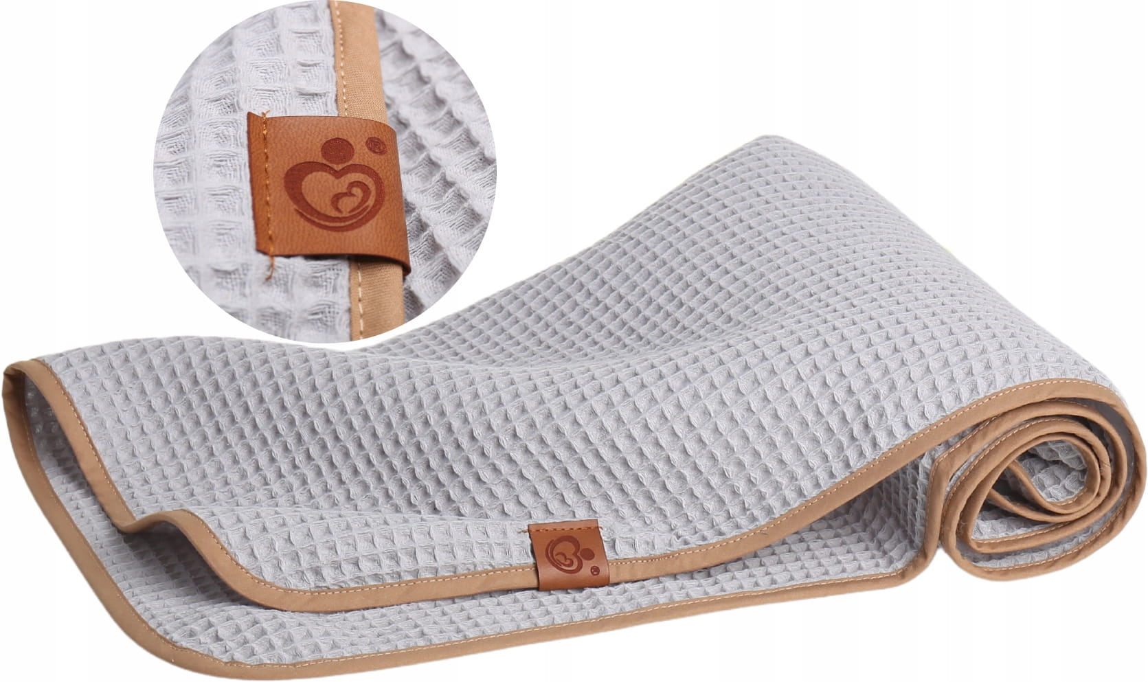 Kocyk dla niemowląt wafel bawełna 100% do wózka gondoli kołyski 78x100 Babymam