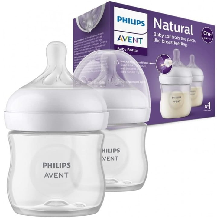 Philips Avent zestaw butelek natural response 2x125ml + smoczki 0m+