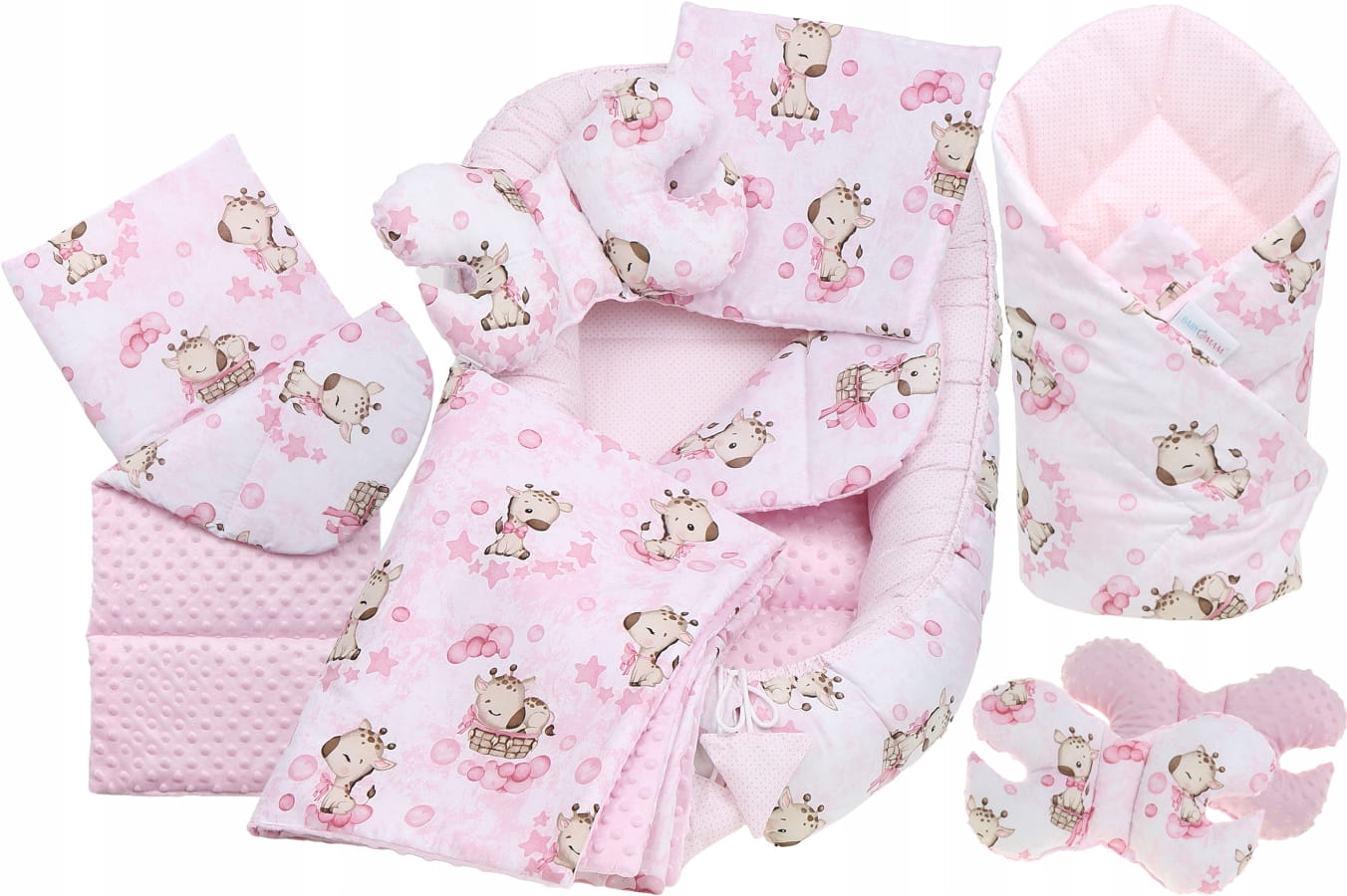 Babymam kokon niemowlęcy gniazdo kojec minky 7 el.