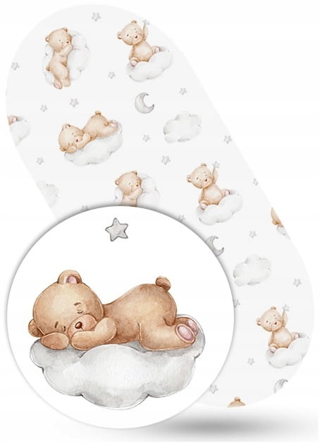 Prześcieradło do gondoli wózka kołyski bawełna Babymam
