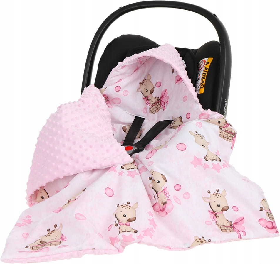 Babymam kocyk minky do fotelika nosidełka ciepły