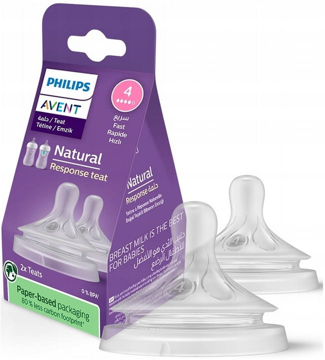 Philips Avent natural response smoczek do butelki 2szt 3m+ SCY964/02