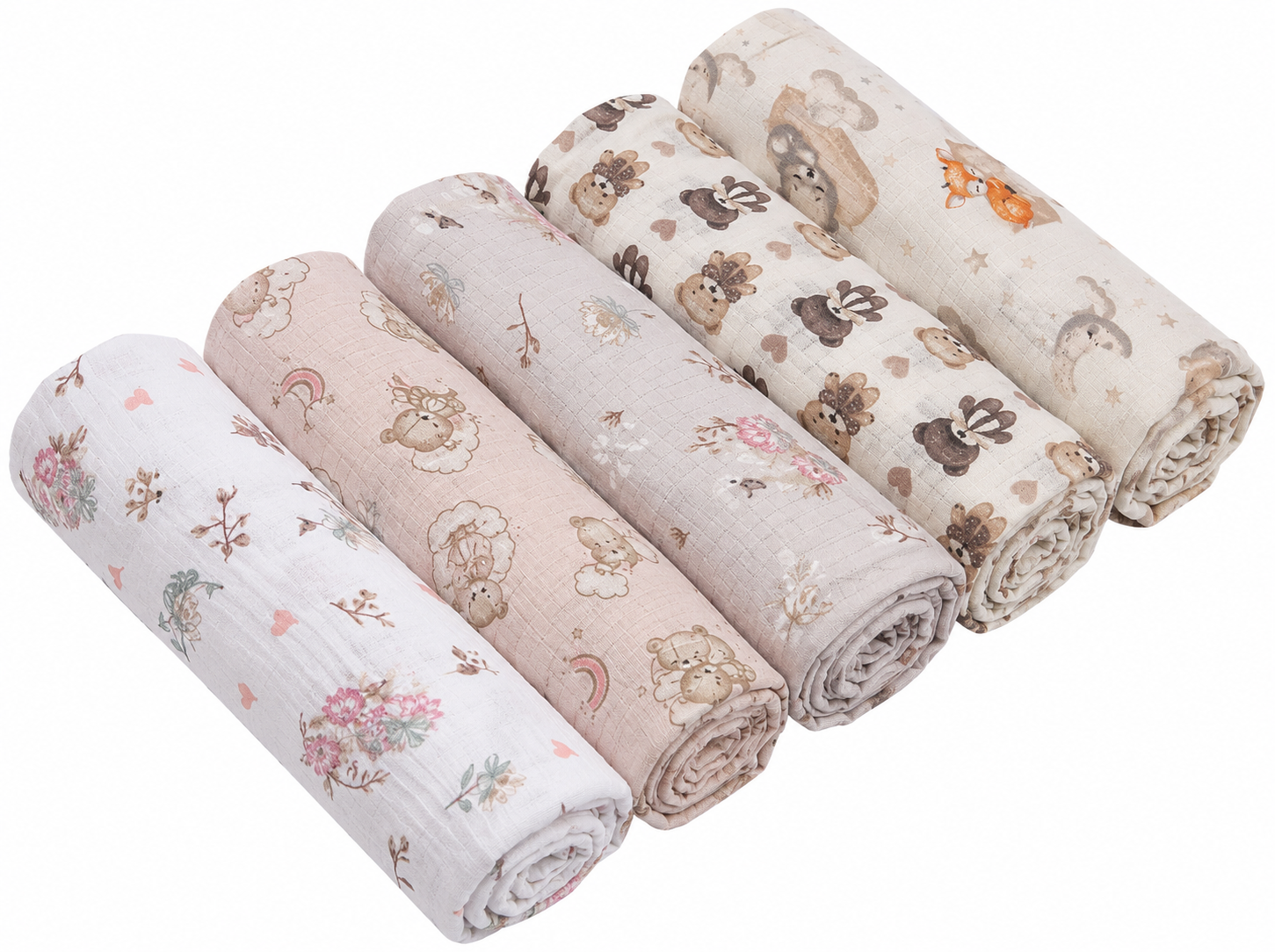 Babymam pieluchy tetrowe bawełna 100% zestaw 5szt
